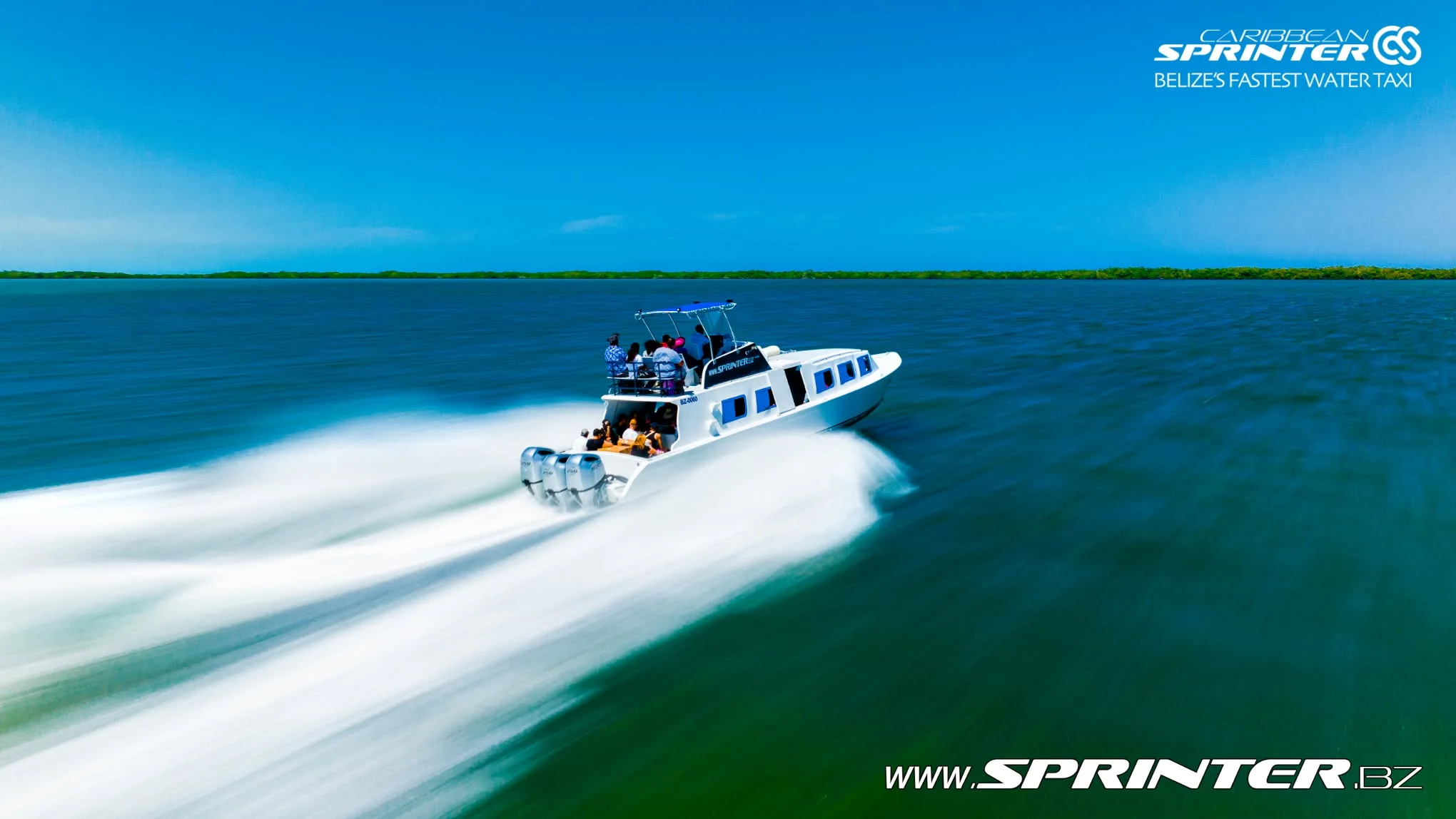 Belize travel scene featuring Caribbean Sprinter Water Taxi